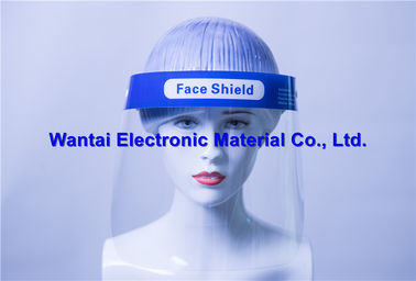 Transparent PET Face Shield Antifog Protective Covering With CE / FDA Certificates